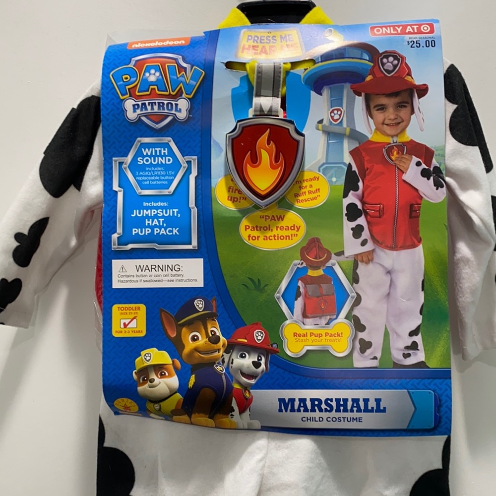Paw Patrol Marshall child costume 2T/3T
